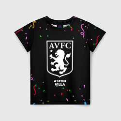 Футболка детская Aston Villa конфети, цвет: 3D-принт