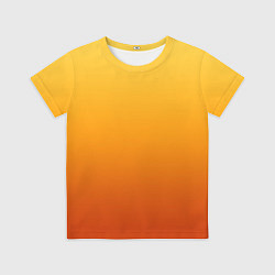 Футболка детская Градиент мягкий жёлто-оранжевый, цвет: 3D-принт
