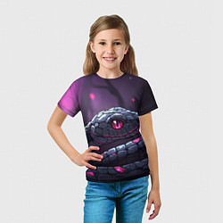 Футболка детская Механическая змея, цвет: 3D-принт — фото 2