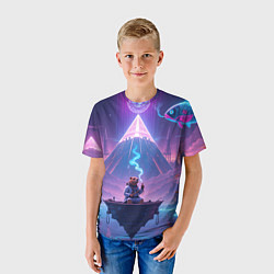 Футболка детская Психоделическая капибара, цвет: 3D-принт — фото 2