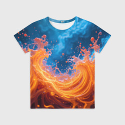 Футболка детская Яркое пламя в воде, цвет: 3D-принт