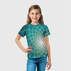Футболка детская Фрактальная абстракция, цвет: 3D-принт — фото 2