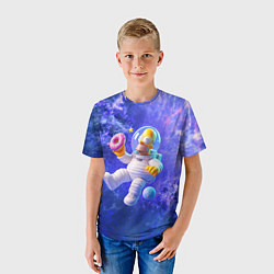 Футболка детская Homer Simpson is a brave astronaut, цвет: 3D-принт — фото 2