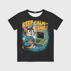 Футболка детская Котик игроман, цвет: 3D-принт