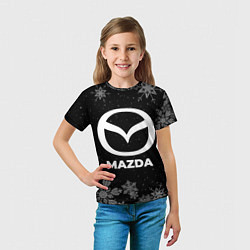 Футболка детская Снежный Mazda, цвет: 3D-принт — фото 2