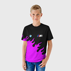 Футболка детская BMW flame, цвет: 3D-принт — фото 2