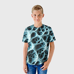 Футболка детская Белая пористая структура, цвет: 3D-принт — фото 2