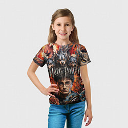 Футболка детская Гарри Поттер и мифические существа, цвет: 3D-принт — фото 2