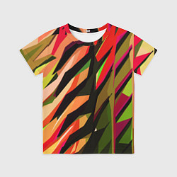 Футболка детская Красно-чёрная абстракция, цвет: 3D-принт