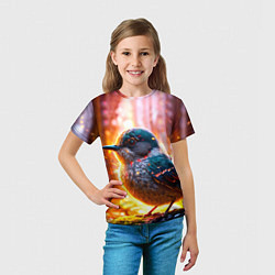 Футболка детская Кукушка в искрах, цвет: 3D-принт — фото 2