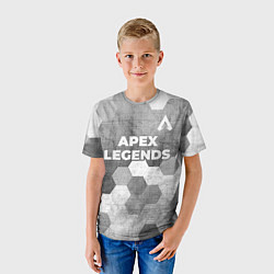 Футболка детская Apex Legends - grey gradient посередине, цвет: 3D-принт — фото 2