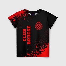 Футболка детская Club Brugge - red gradient вертикально, цвет: 3D-принт