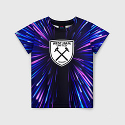 Футболка детская West Ham neon energy, цвет: 3D-принт