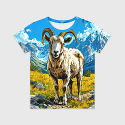 Футболка детская Горный козел, цвет: 3D-принт