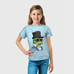 Футболка детская Pepe в шляпе, цвет: 3D-принт — фото 2