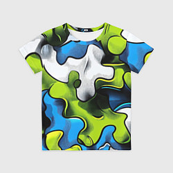 Футболка детская Камуфляж в стиле графитти, цвет: 3D-принт