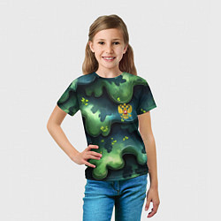 Футболка детская Летний абстрактный камуфляж, цвет: 3D-принт — фото 2
