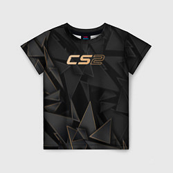 Футболка детская Counter Strike 2 golden poly, цвет: 3D-принт