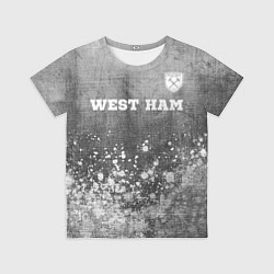 Футболка детская West Ham - grey gradient посередине, цвет: 3D-принт