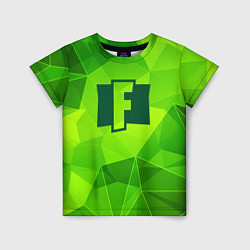 Футболка детская Fortnite green poly, цвет: 3D-принт