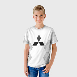 Футболка детская Mitsubishi white poly, цвет: 3D-принт — фото 2