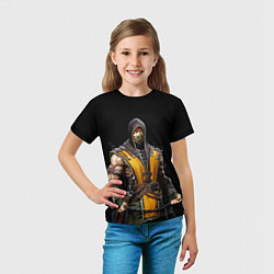 Футболка детская Mortal kombat - Scorpion, цвет: 3D-принт — фото 2