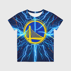 Футболка детская Голден Стэйт Уорриорз в разрядах молнии, цвет: 3D-принт