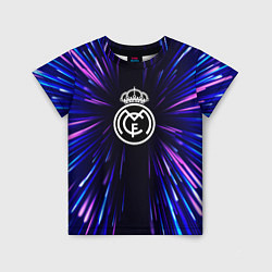 Футболка детская Real Madrid neon energy, цвет: 3D-принт