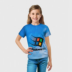 Футболка детская Windows 95 logo, цвет: 3D-принт — фото 2