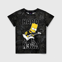 Футболка детская Hard Rock барт симпсон, цвет: 3D-принт