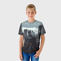 Футболка детская Бэтмен в искрах, цвет: 3D-принт — фото 2