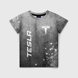 Футболка детская Tesla - grey gradient вертикально, цвет: 3D-принт