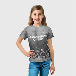 Футболка детская Assassins Creed - grey gradient посередине, цвет: 3D-принт — фото 2