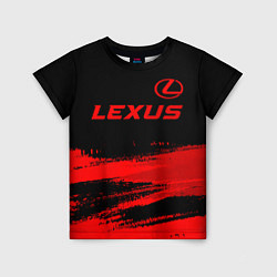 Футболка детская Lexus - red gradient посередине, цвет: 3D-принт