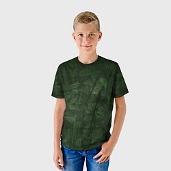 Футболка детская Абстракция - strange camouflage, цвет: 3D-принт — фото 2