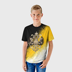 Футболка детская Российский имперский герб и флаг, цвет: 3D-принт — фото 2