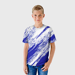 Футболка детская The color is white and blue, цвет: 3D-принт — фото 2
