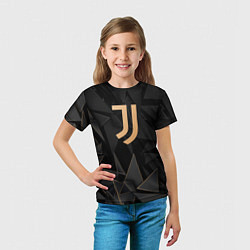 Футболка детская Juventus golden poly, цвет: 3D-принт — фото 2