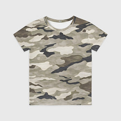 Футболка детская Песочный камуфляж, цвет: 3D-принт