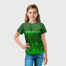 Футболка детская Everton - green gradient посередине, цвет: 3D-принт — фото 2