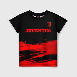 Футболка детская Juventus - red gradient посередине, цвет: 3D-принт