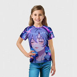 Футболка детская Влюбленный в музыку, цвет: 3D-принт — фото 2