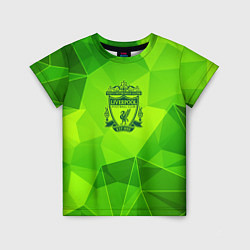 Футболка детская Liverpool green poly, цвет: 3D-принт