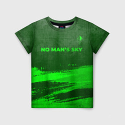 Футболка детская No Mans Sky - green gradient посередине, цвет: 3D-принт