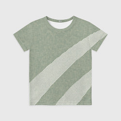 Футболка детская Светлый серо-зелёный абстрактный, цвет: 3D-принт