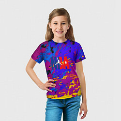 Футболка детская NBA краски неон, цвет: 3D-принт — фото 2