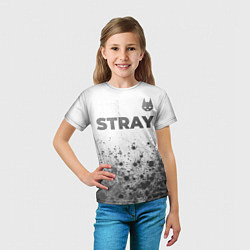 Футболка детская Stray - white gradient посередине, цвет: 3D-принт — фото 2