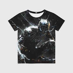 Футболка детская Человек-паук в черном костюме, цвет: 3D-принт