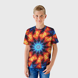 Футболка детская Фрактальная узорная абстракция, цвет: 3D-принт — фото 2