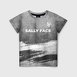 Детская футболка Sally Face - grey gradient посередине